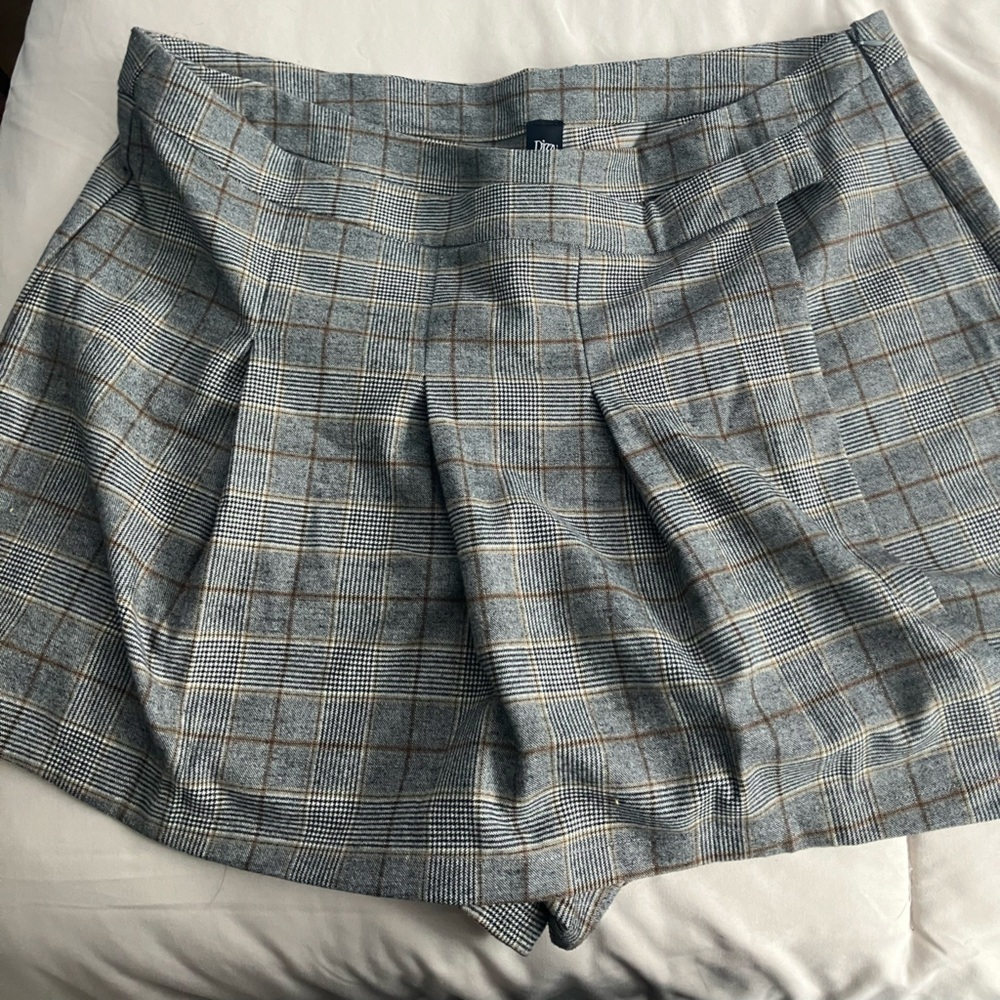 Anthropologie plaid wrap skort in 1X